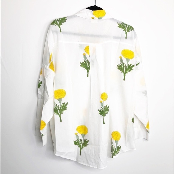 Indigo by Boutin cotton floral oversize button-down shirt - Picture 9 of 10